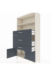 Arges Dolap 2 Raflı 3 Çekmeceli 2 Kapaklı 88x30x163 Aytaşı-Antrasit