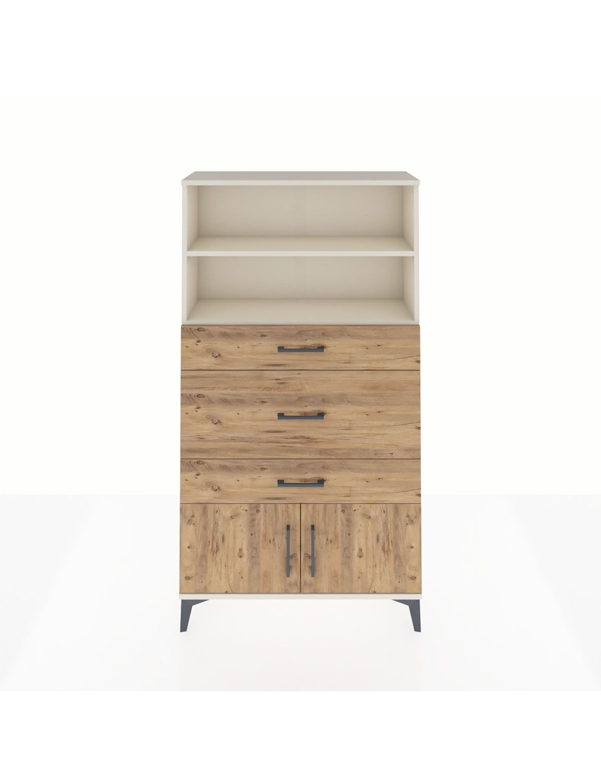 Arges Dolap 2 Raflı 3 Çekmeceli 2 Kapaklı 88x30x163 Aytaşı-Çam