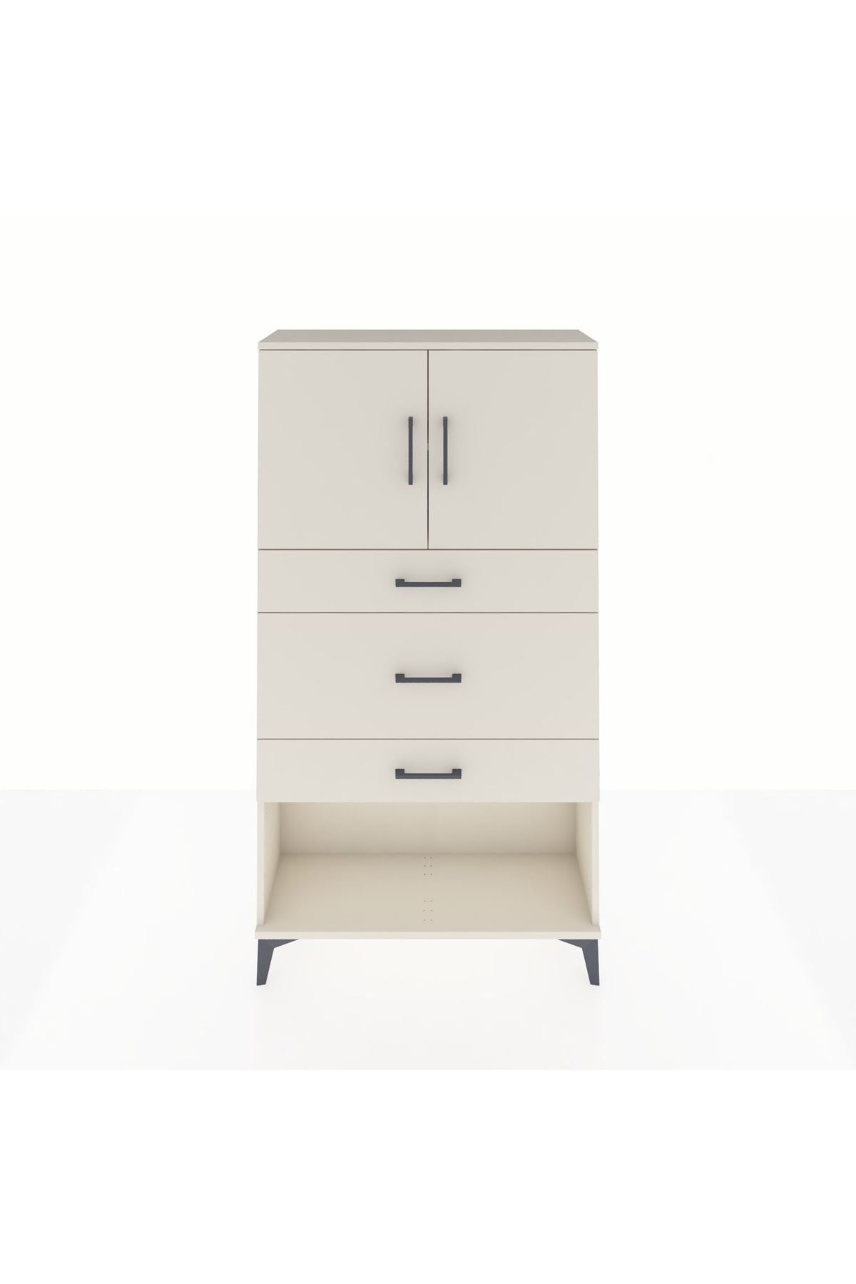 Arges Dolap 2 Raflı 3 Çekmeceli 2 Kapaklı 88x30x163 Aytaşı-Aytaşı