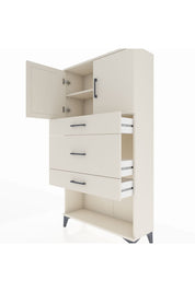 Arges Dolap 2 Raflı 3 Çekmeceli 2 Kapaklı 88x30x163 Aytaşı-Aytaşı