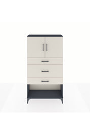 Arges Dolap 2 Raflı 3 Çekmeceli 2 Kapaklı 88x30x163 Antrasit-Aytaşı