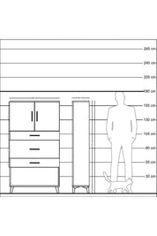 Arges Dolap 2 Raflı 3 Çekmeceli 2 Kapaklı 88x30x163 Antrasit-Aytaşı