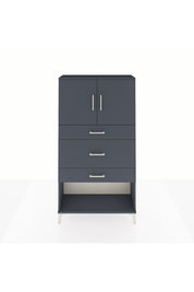 Arges Dolap 2 Raflı 3 Çekmeceli 2 Kapaklı 88x30x163 Antrasit-Antrasit