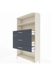 Arges Dolap 2 Raflı 3 Çekmeceli 88x30x163 Aytaşı-Antrasit