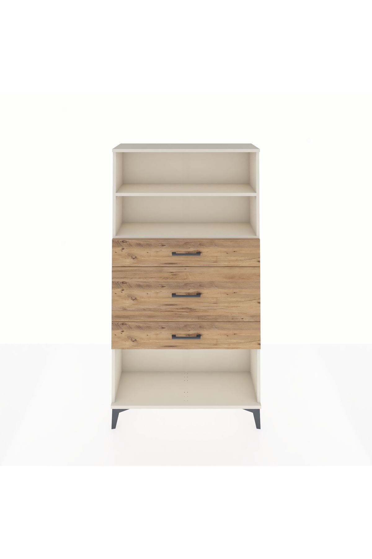 Arges Dolap 2 Raflı 3 Çekmeceli 88x30x163 Aytaşı-Çam