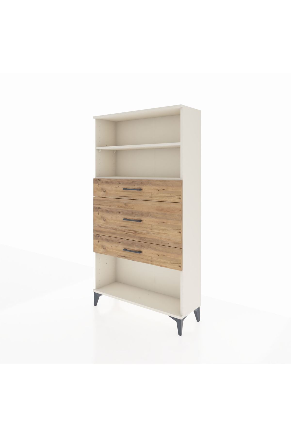 Arges Dolap 2 Raflı 3 Çekmeceli 88x30x163 Aytaşı-Çam