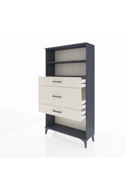 Arges Dolap 2 Raflı 3 Çekmeceli 88x30x163 Antrasit-Aytaşı