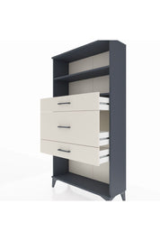 Arges Dolap 2 Raflı 3 Çekmeceli 88x30x163 Antrasit-Aytaşı