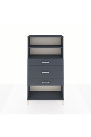 Arges Dolap 2 Raflı 3 Çekmeceli 88x30x163 Antrasit-Antrasit