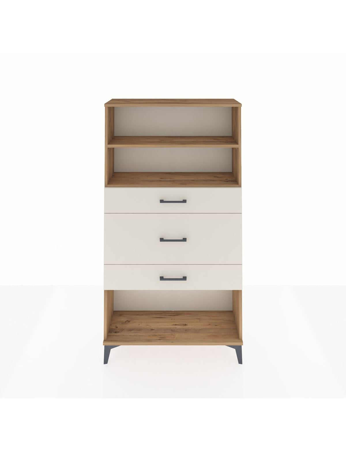 Arges Dolap 2 Raflı 3 Çekmeceli 88x30x163 Çam-Aytaşı