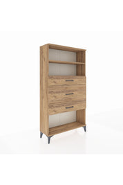 Arges Dolap 2 Raflı 3 Çekmeceli 88x30x163 Çam-Çam