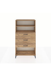 Arges Dolap 2 Raflı 3 Çekmeceli 88x30x163 Çam-Çam