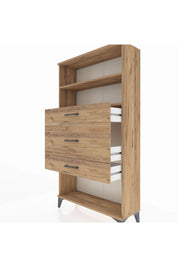 Arges Dolap 2 Raflı 3 Çekmeceli 88x30x163 Çam-Çam