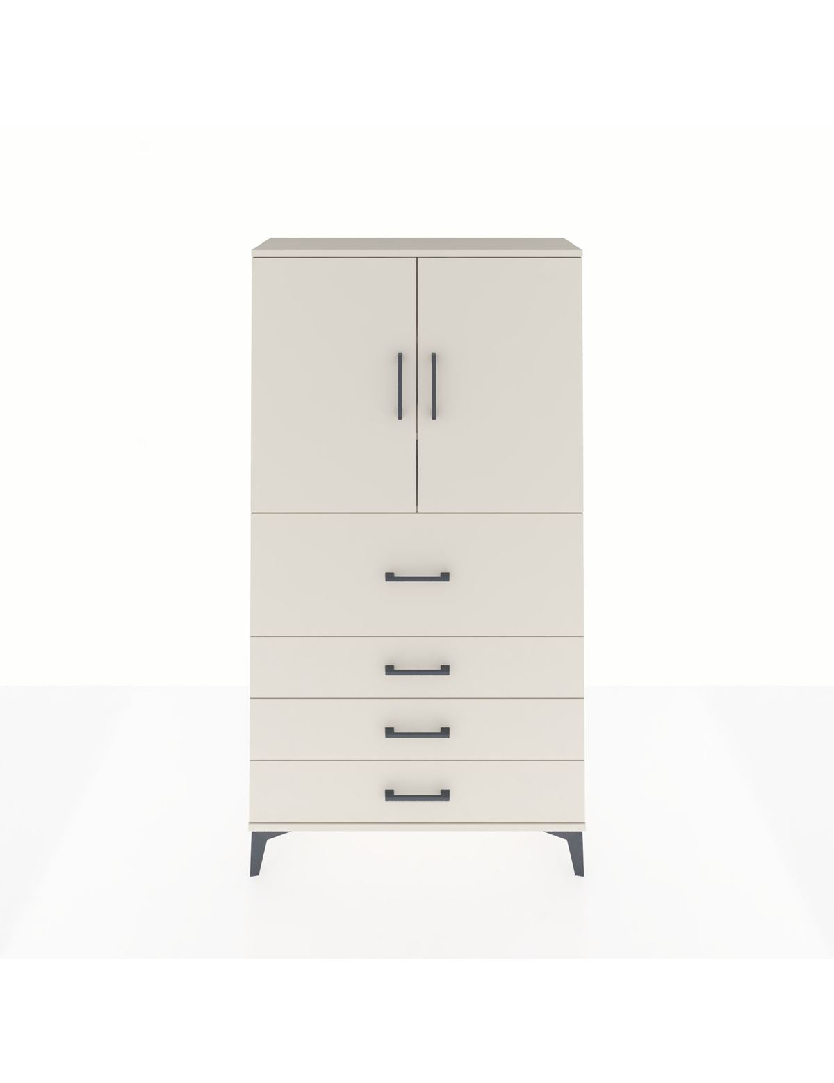 Arges Dolap 3 Raflı 4 Çekmeceli 2 Kapaklı 88x30x163 Aytaşı-Aytaşı