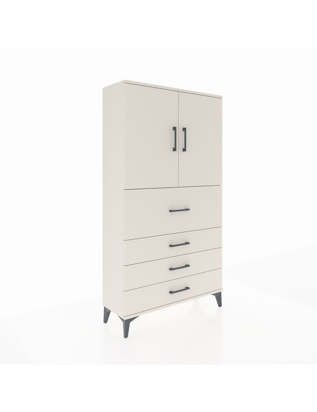 Arges Dolap 3 Raflı 4 Çekmeceli 2 Kapaklı 88x30x163 Aytaşı-Aytaşı