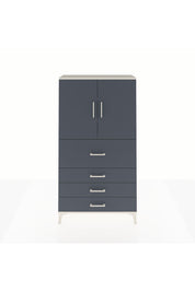 Arges Dolap 3 Raflı 4 Çekmeceli 2 Kapaklı 88x30x163 Aytaşı-Antrasit