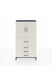 Arges Dolap 3 Raflı 4 Çekmeceli 2 Kapaklı 88x30x163 Antrasit-Aytaşı