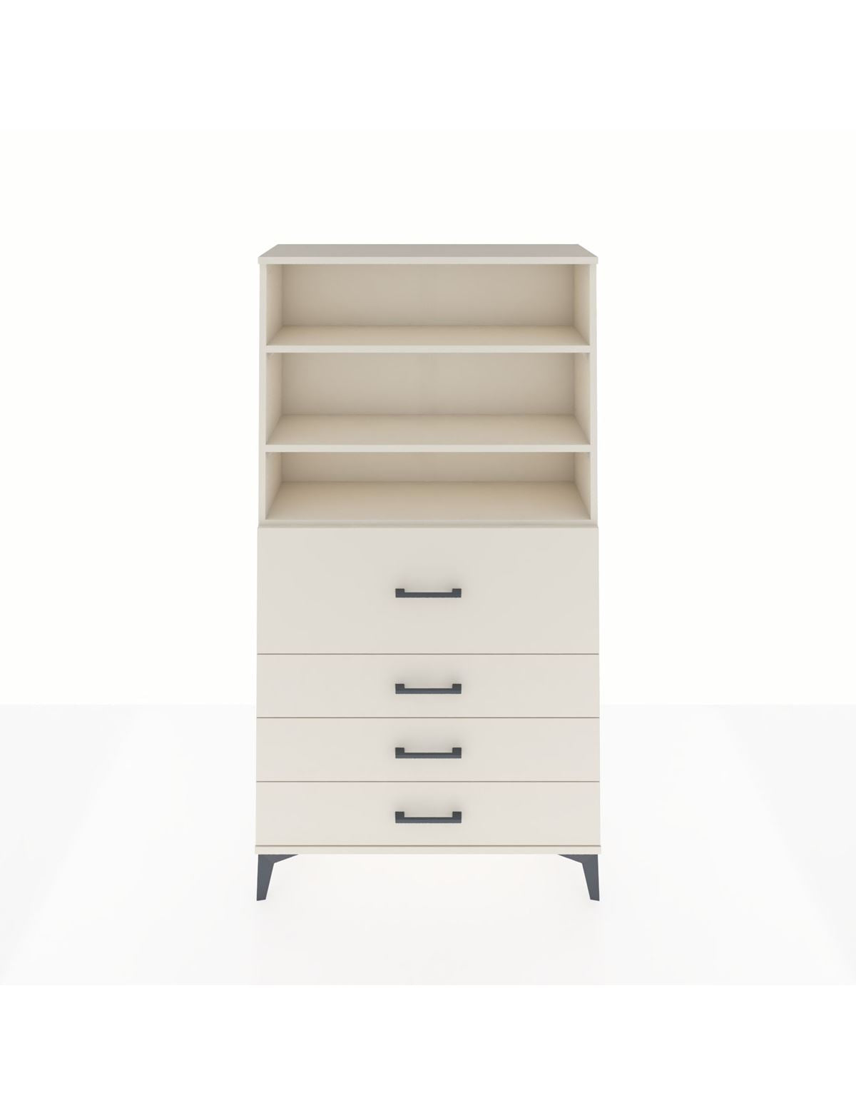 Arges Dolap 3 Raflı 4 Çekmeceli 88x30x163 Aytaşı-Aytaşı