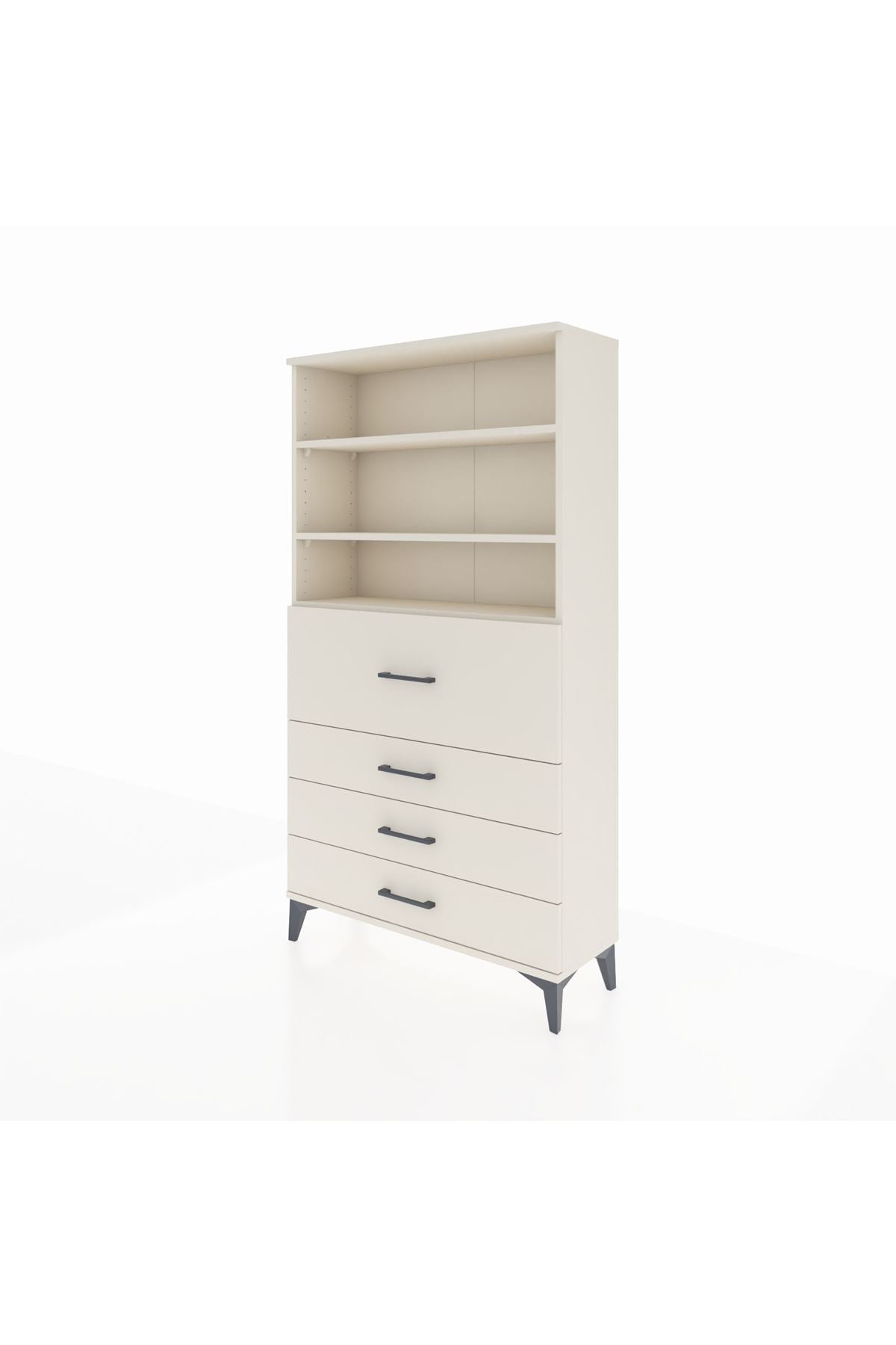 Arges Dolap 3 Raflı 4 Çekmeceli 88x30x163 Aytaşı-Aytaşı