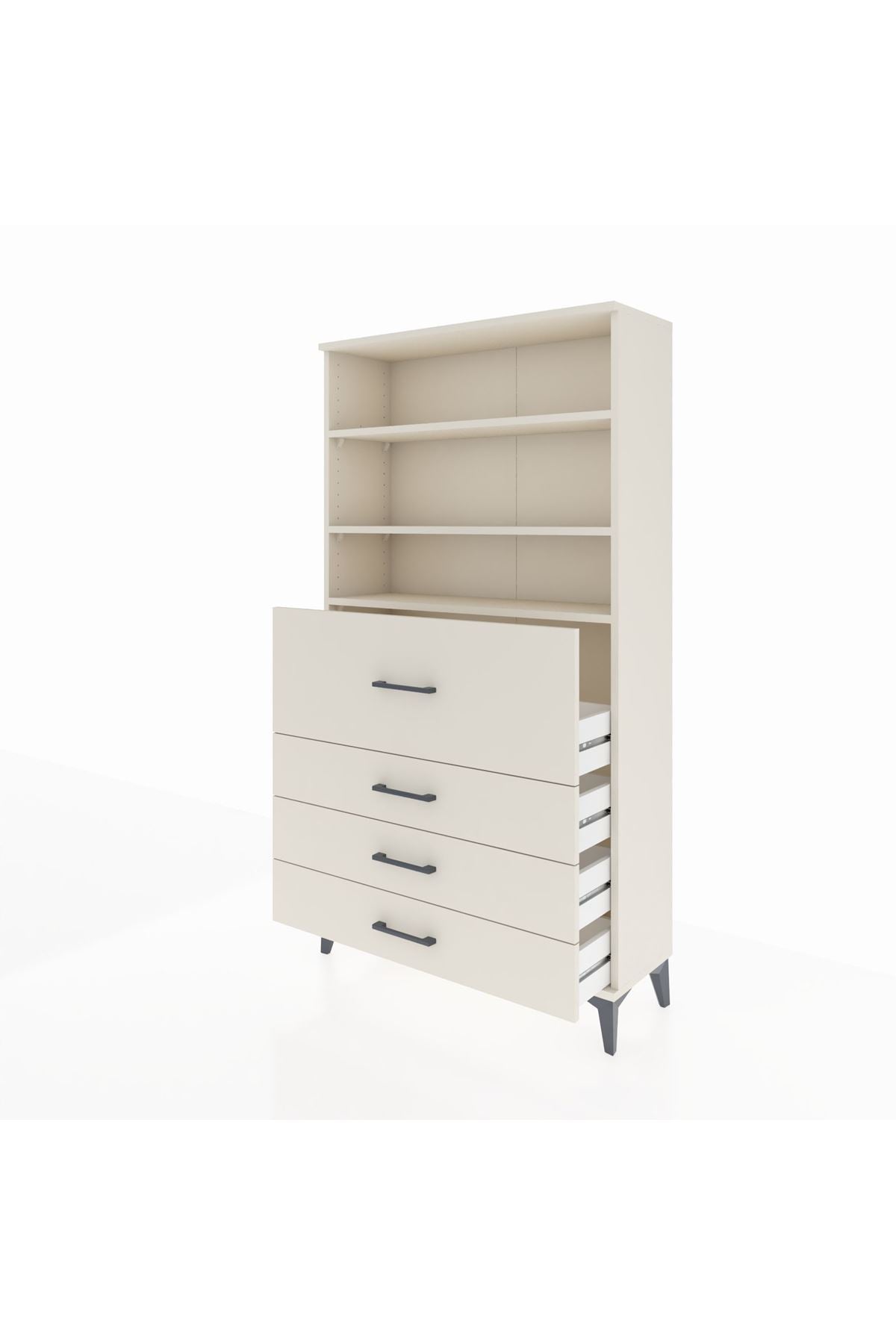 Arges Dolap 3 Raflı 4 Çekmeceli 88x30x163 Aytaşı-Aytaşı