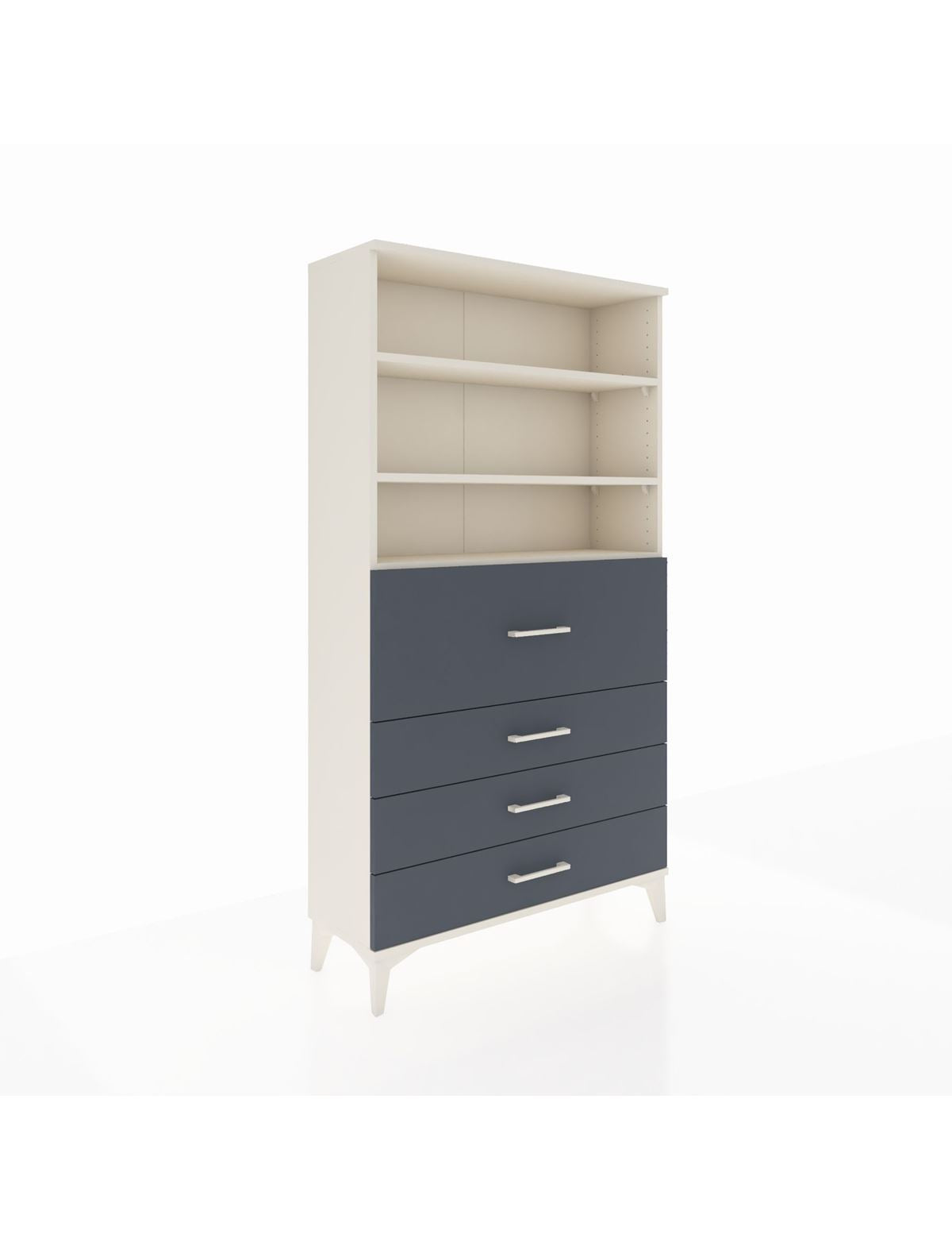 Arges Dolap 3 Raflı 4 Çekmeceli 88x30x163 Aytaşı-Antrasit