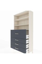 Arges Dolap 3 Raflı 4 Çekmeceli 88x30x163 Aytaşı-Antrasit