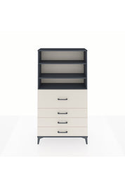 Arges Dolap 3 Raflı 4 Çekmeceli 88x30x163 Antrasit-Aytaşı