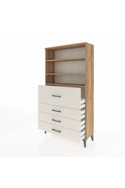 Arges Dolap 3 Raflı 4 Çekmeceli 88x30x163 Çam-Aytaşı