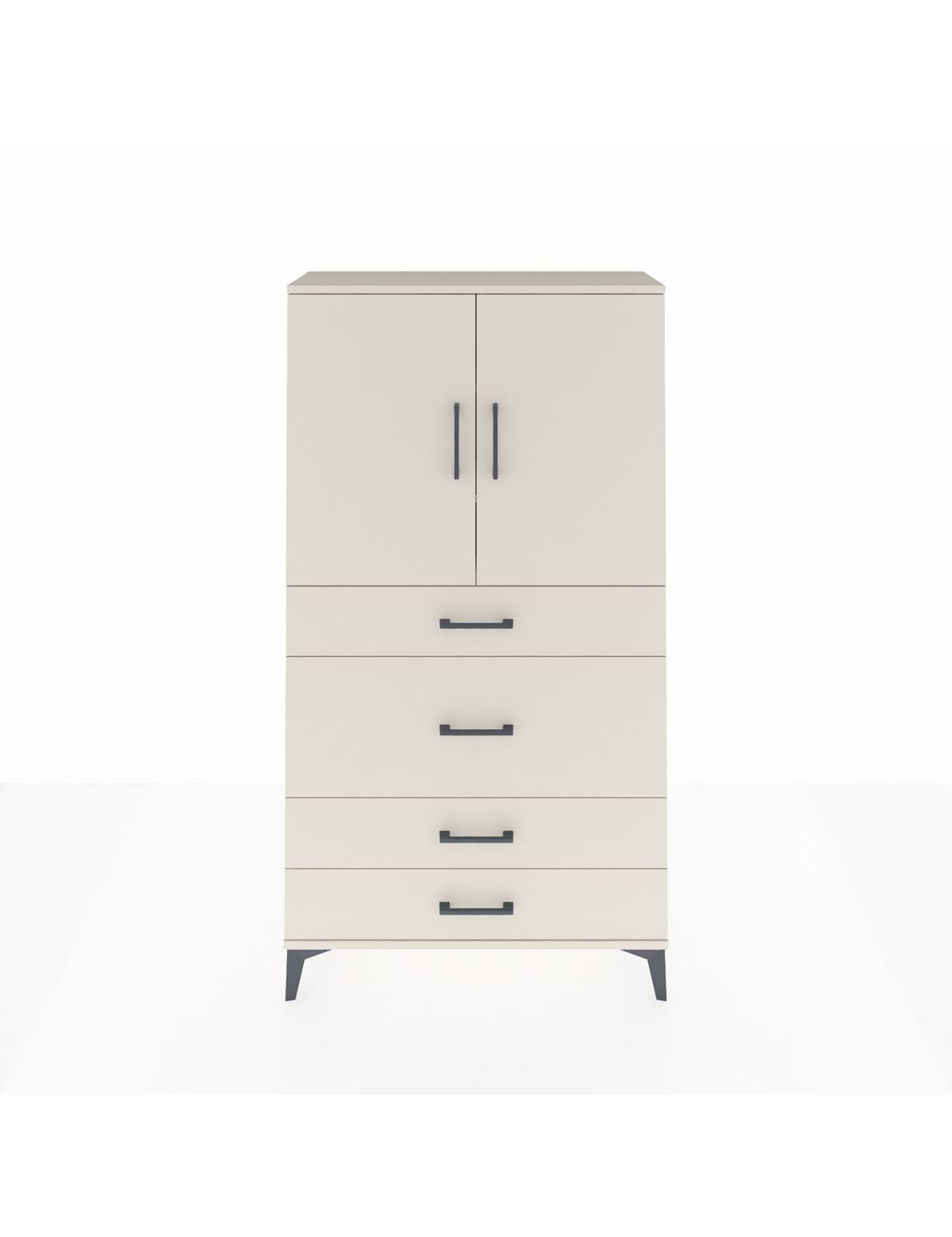 Arges Dolap 3 Raflı 4 Çekmeceli 2 Kapaklı 88x30x163 Aytaşı-Aytaşı