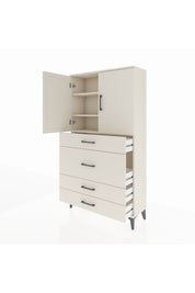 Arges Dolap 3 Raflı 4 Çekmeceli 2 Kapaklı 88x30x163 Aytaşı-Aytaşı