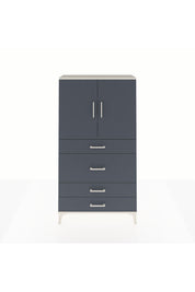 Arges Dolap 3 Raflı 4 Çekmeceli 2 Kapaklı 88x30x163 Aytaşı-Antrasit