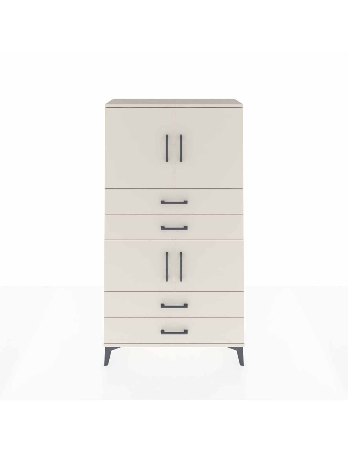 Arges Dolap 3 Raflı 4 Çekmeceli 4 Kapaklı 88x30x163 Aytaşı-Aytaşı