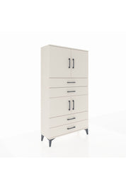 Arges Dolap 3 Raflı 4 Çekmeceli 4 Kapaklı 88x30x163 Aytaşı-Aytaşı