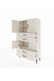 Arges Dolap 3 Raflı 4 Çekmeceli 4 Kapaklı 88x30x163 Aytaşı-Aytaşı