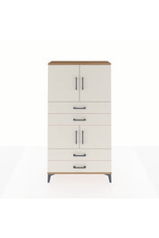 Arges Dolap 3 Raflı 4 Çekmeceli 4 Kapaklı 88x30x163 Çam-Aytaşı