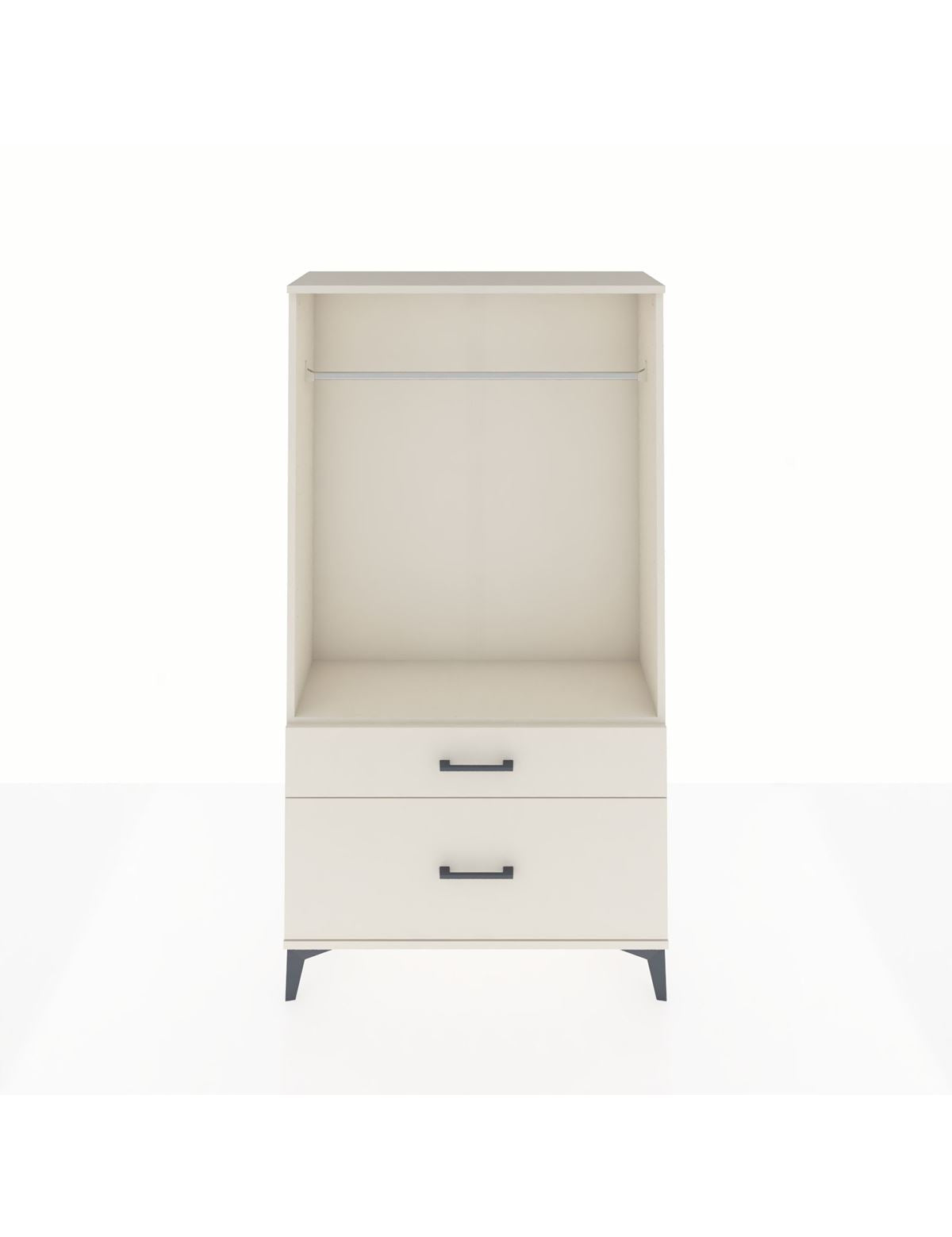 Arges Dolap Tek Raflı 2 Çekmeceli Tek Askılı 88x30x163 Aytaşı-Aytaşı