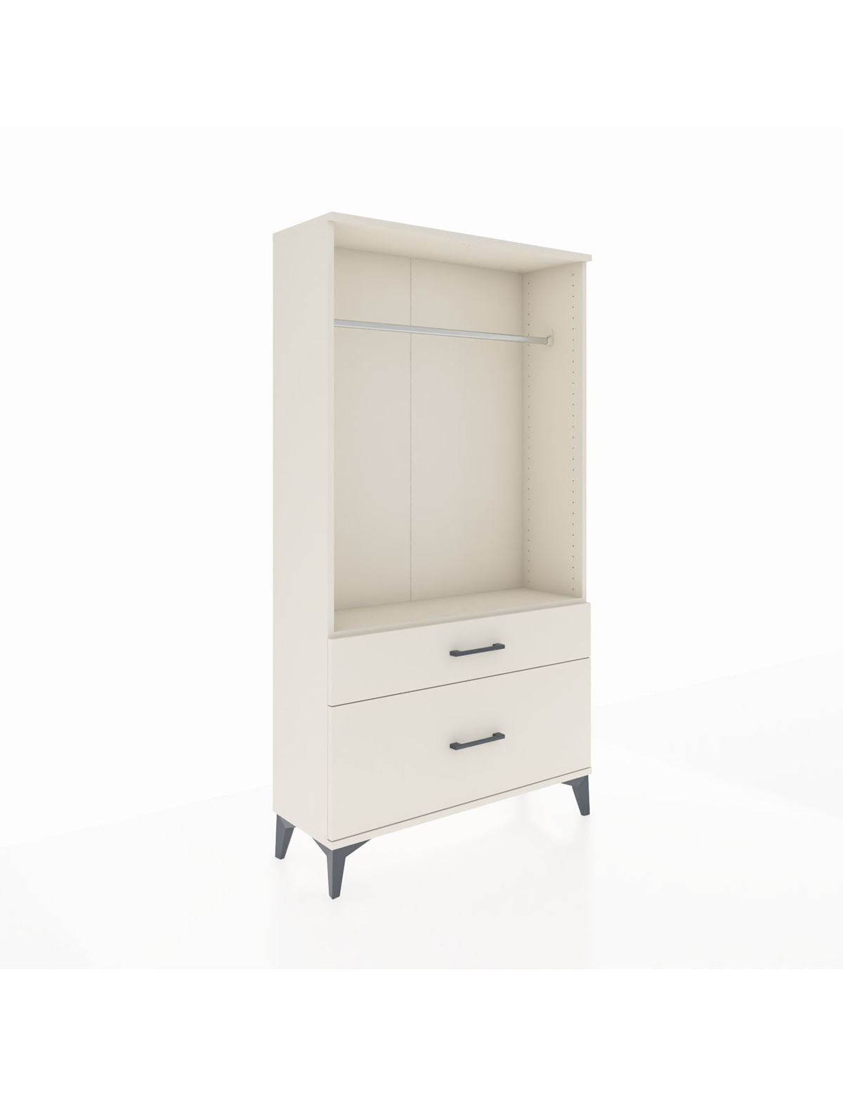 Arges Dolap Tek Raflı 2 Çekmeceli Tek Askılı 88x30x163 Aytaşı-Aytaşı