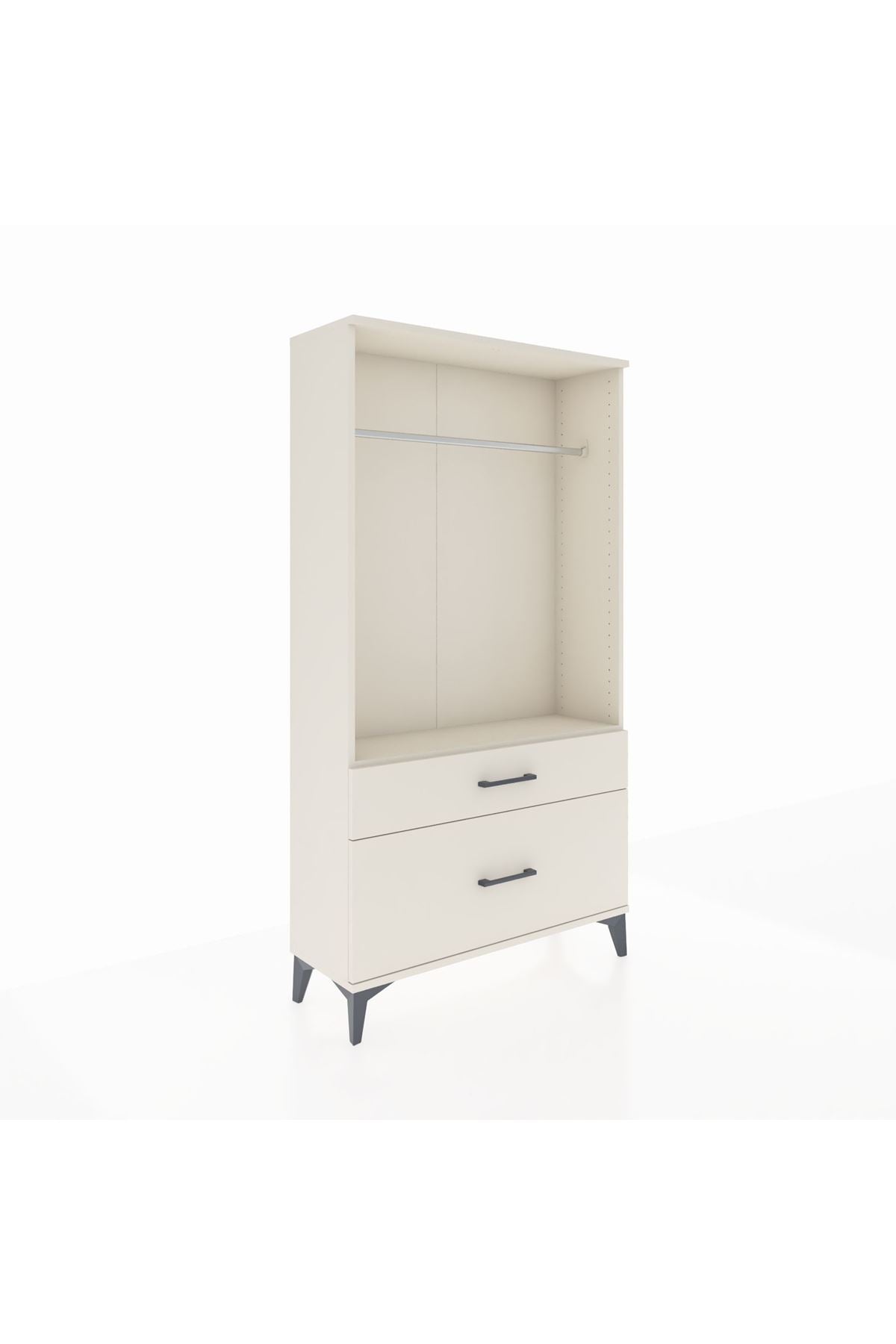 Arges Dolap Tek Raflı 2 Çekmeceli Tek Askılı 88x30x163 Aytaşı-Aytaşı