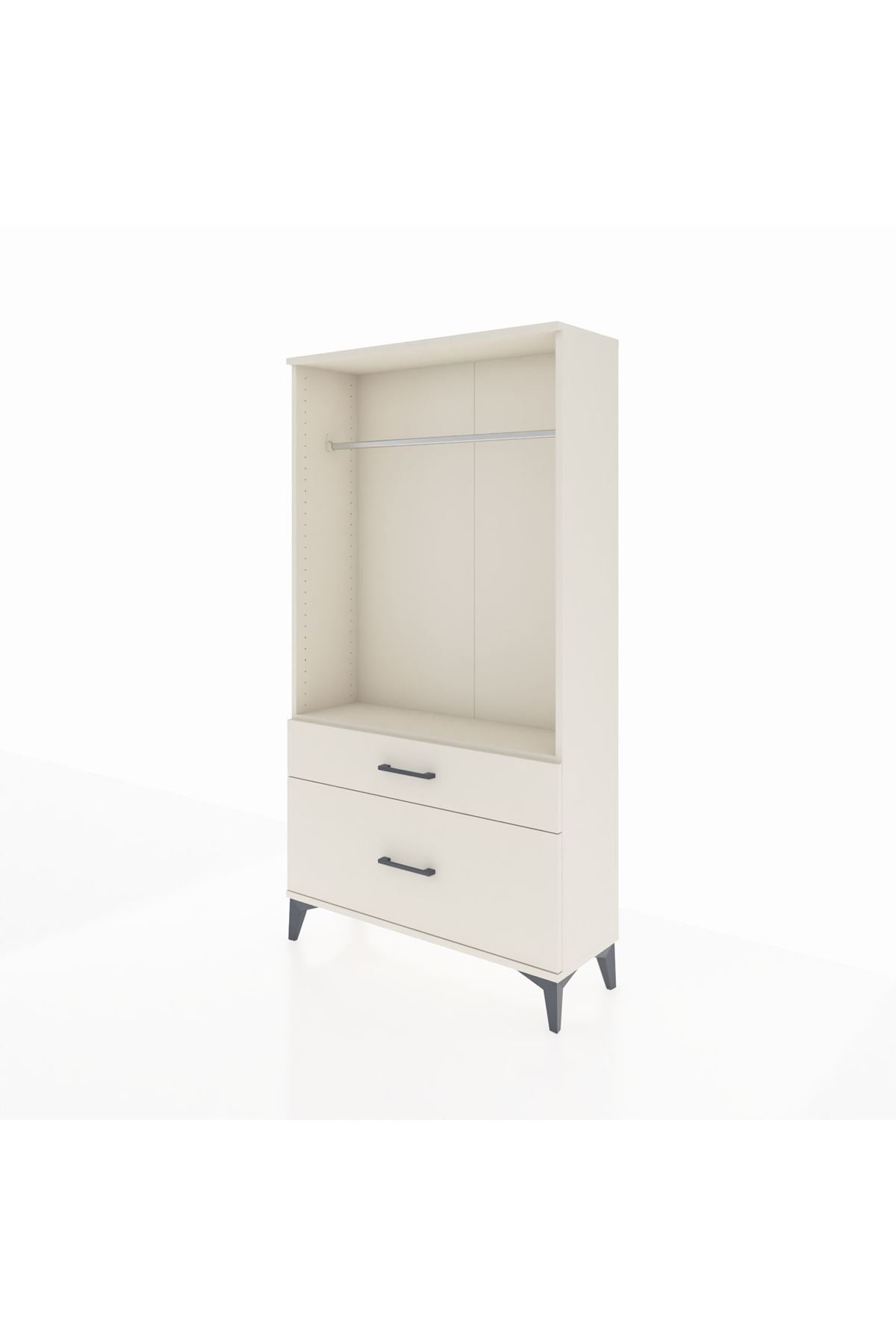 Arges Dolap Tek Raflı 2 Çekmeceli Tek Askılı 88x30x163 Aytaşı-Aytaşı