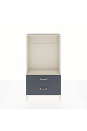 Arges Dolap Tek Raflı 2 Çekmeceli Tek Askılı 88x30x163 Aytaşı-Antrasit