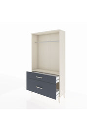 Arges Dolap Tek Raflı 2 Çekmeceli Tek Askılı 88x30x163 Aytaşı-Antrasit