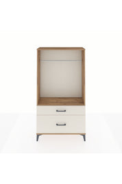 Arges Dolap Tek Raflı 2 Çekmeceli Tek Askılı 88x30x163 Çam-Aytaşı