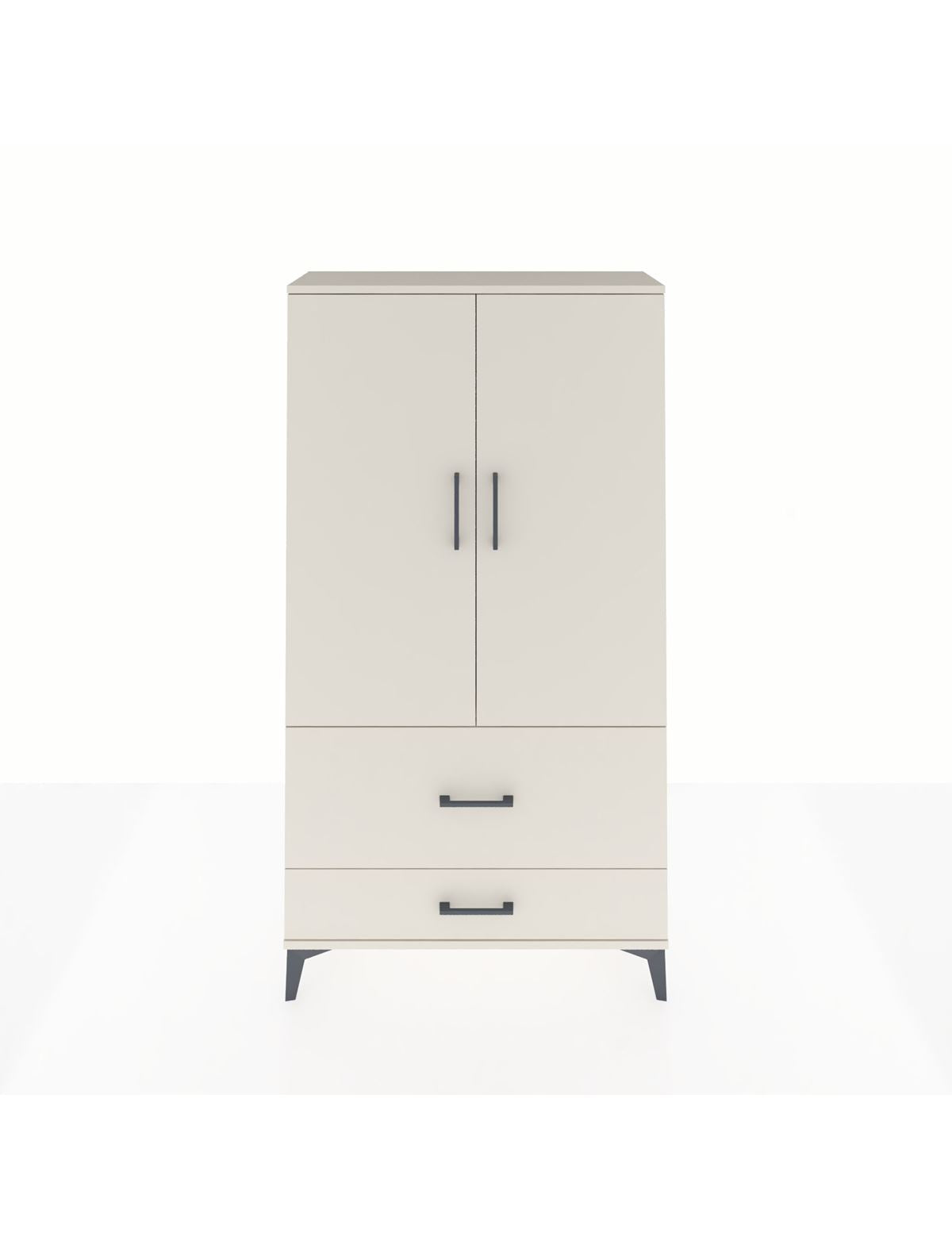 Arges Dolap Tek Raflı 2 Çekmeceli Tek Askılı 88x30x163 Aytaşı-Aytaşı