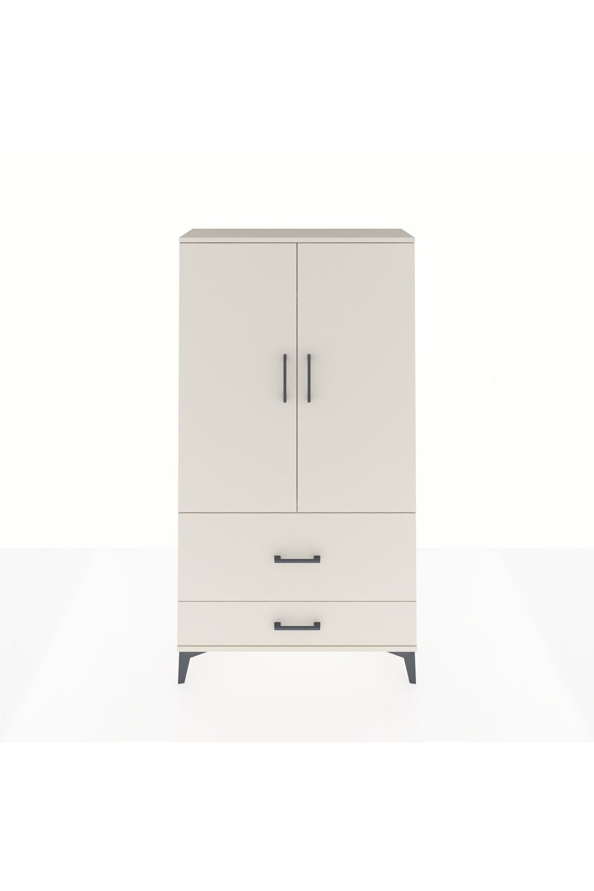 Arges Dolap Tek Raflı 2 Çekmeceli Tek Askılı 88x30x163 Aytaşı-Aytaşı