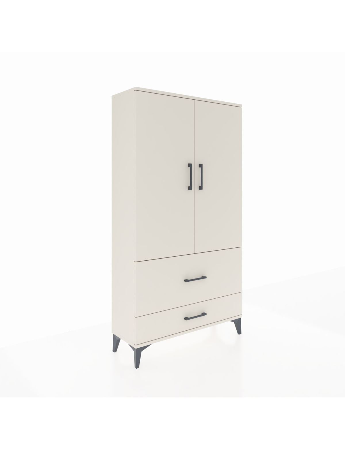 Arges Dolap Tek Raflı 2 Çekmeceli Tek Askılı 88x30x163 Aytaşı-Aytaşı