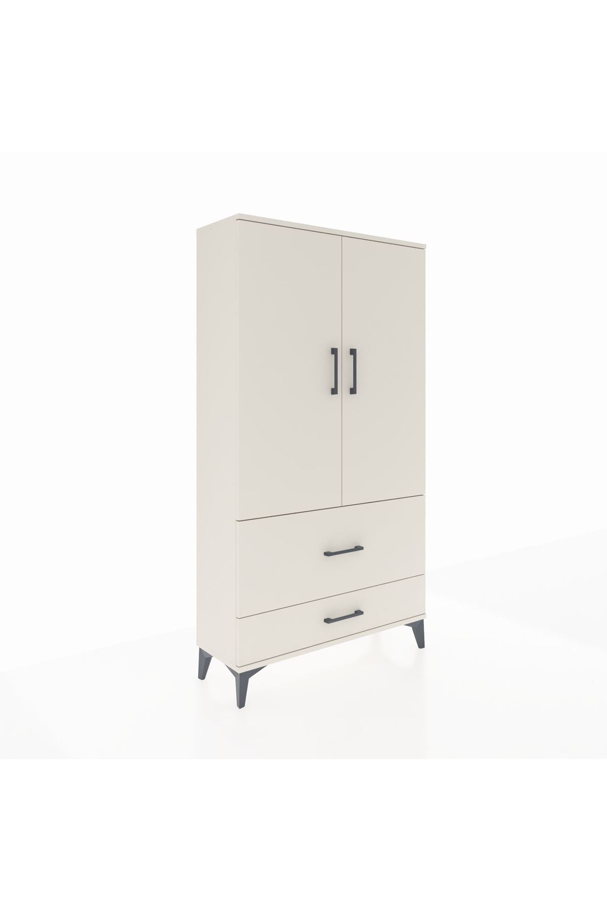 Arges Dolap Tek Raflı 2 Çekmeceli Tek Askılı 88x30x163 Aytaşı-Aytaşı