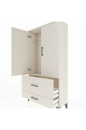 Arges Dolap Tek Raflı 2 Çekmeceli Tek Askılı 88x30x163 Aytaşı-Aytaşı