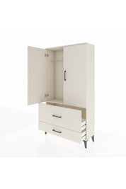 Arges Dolap Tek Raflı 2 Çekmeceli Tek Askılı 88x30x163 Aytaşı-Aytaşı