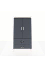 Arges Dolap Tek Raflı 2 Çekmeceli Tek Askılı 88x30x163 Aytaşı-Antrasit