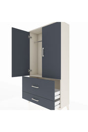 Arges Dolap Tek Raflı 2 Çekmeceli Tek Askılı 88x30x163 Aytaşı-Antrasit